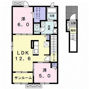 エクラ21【2階】の間取り