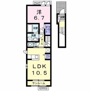 MIYABI Ⅰ【2階】の間取り