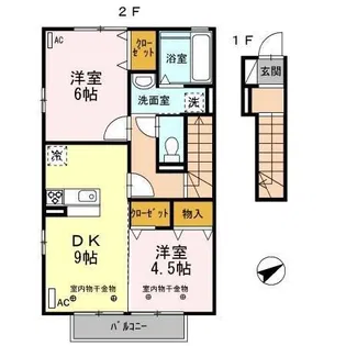 ブラックパール【2階】の間取り