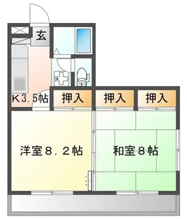 リトルガーデン【201号室】の間取り