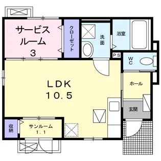 A・D ミィールⅡ【1階】の間取り