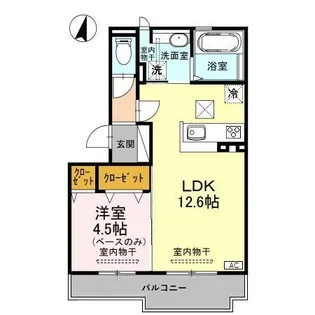グランピソ加賀【1階】の間取り