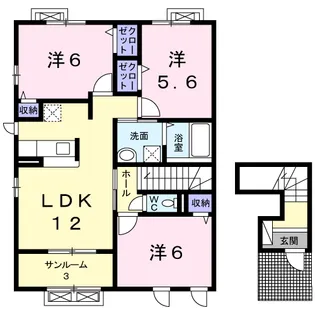 コンフォートⅧ【2階】の間取り