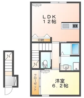 VILLA COURT CARROT12【205号室】の間取り