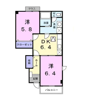グランツⅡ【1階】の間取り