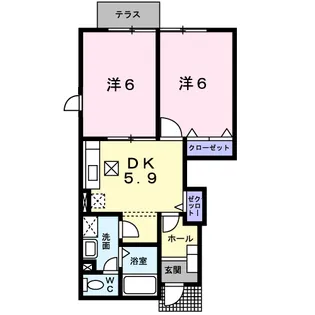 アーネストⅡ【1階】の間取り