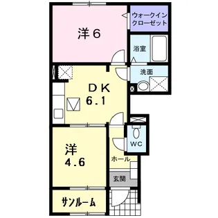 モンターニュ・アン・トルチェ【1階】の間取り