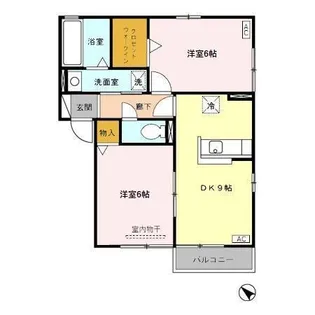ルピナ・オークタウン B【1階】の間取り