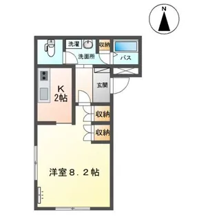 アクアス今江【1階】の間取り