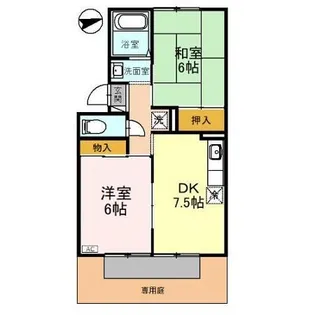 コートファミール【1階】の間取り