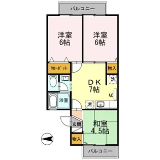 セジュール ポロアⅡ【2階】の間取り
