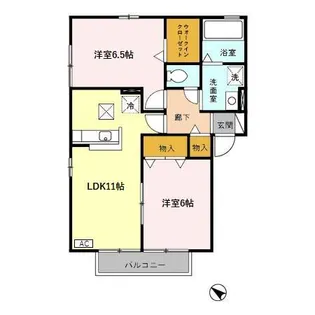 ルピナ・オークタウン A【1階】の間取り