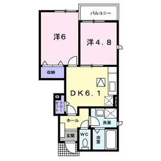 コリーヌⅡ【1階】の間取り