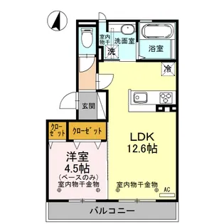 グランピソ加賀【2階】の間取り