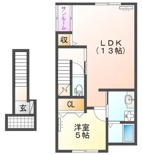 ヴィオス【203号室】の間取り