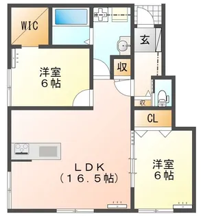 ヴィオス【102号室】の間取り