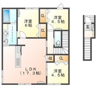 ヴィオス【202号室】の間取り