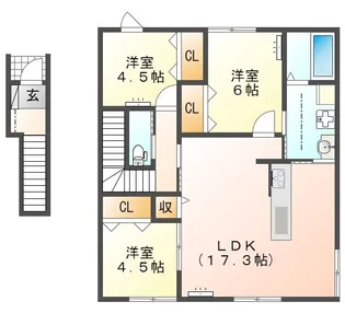 ヴィオス【201号室】の間取り