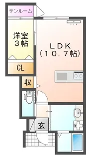 ヴィオス【106号室】の間取り