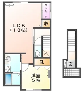 ヴィオス【205号室】の間取り