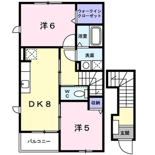 friede・泉台(フリーデ【2階】の間取り