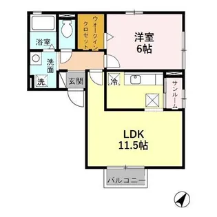 シルクハイツ・デュオ【1階】の間取り