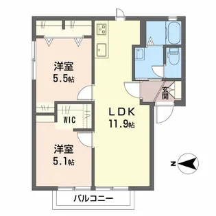 SH・ハイタウン日の出【A201号室】の間取り