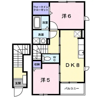 クレア トゥール Ⅱ【2階】の間取り