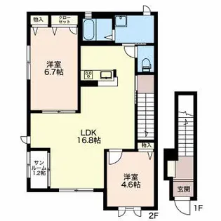 SH・ブランシェヒカル【A201号室】の間取り