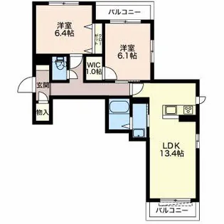 SH・セントサンプリル【2階】の間取り