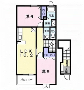 ハクセン泉台【2階】の間取り