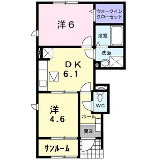 イタニティー【1階】の間取り