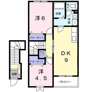 グランツⅠ【2階】の間取り
