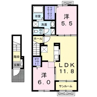 サンノーブルⅠ【2階】の間取り