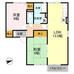 キャトルセゾン【1階】の間取り