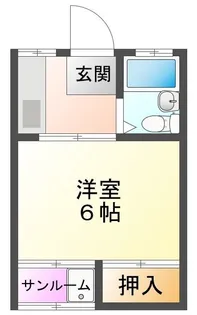 ハイツ武【F号室】の間取り