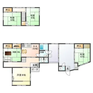 石川県小松市蛭川町【一戸建】の間取り