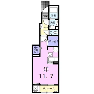 リエース【1階】の間取り