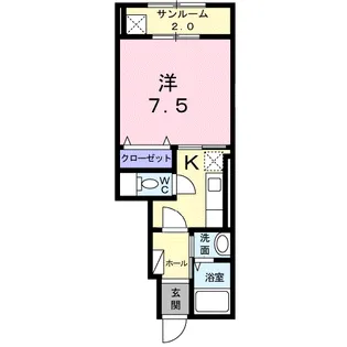 エクラワン【1階】の間取り