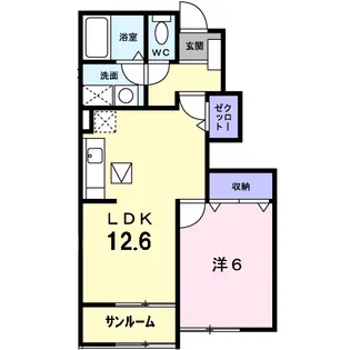 ヴァンベール Ⅱ【1階】の間取り