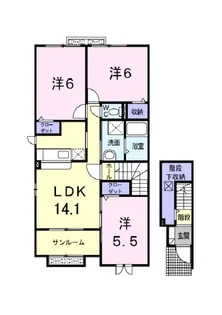 ヴィクトワール【2階】の間取り