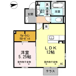 ヌーベルフォレスタII【1階】の間取り
