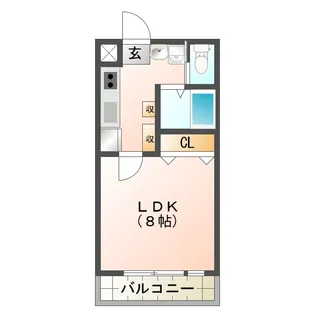 ノースヴィレッジ暁【102号室】の間取り