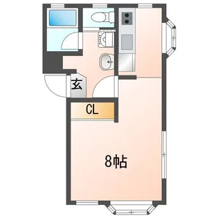 アマンダハイル【102号室】の間取り
