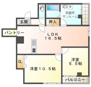 ヴェールハウス糸田【202号室】の間取り