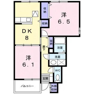 M.リヴィエール【1階】の間取り