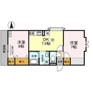 セジュール・イースト【1階】の間取り