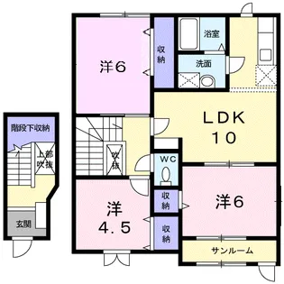 クオーレⅠ【2階】の間取り