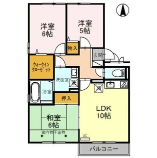 ロビュスト三栄Ⅱ【3階】の間取り