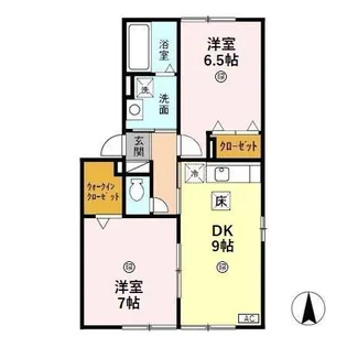 アンシャンテN B【1階】の間取り